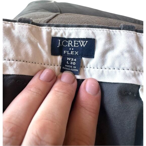 J.Crew Factory Flex Chino Pants Men’s 34x30 Straight Fit Dark Gray NWOT - Picture 8 of 10